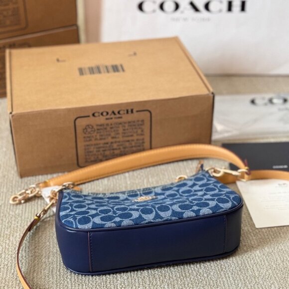 COACH Teri Shoulder Bag Signature Denim Outlet NEW🦋 - Picture 7 of 7